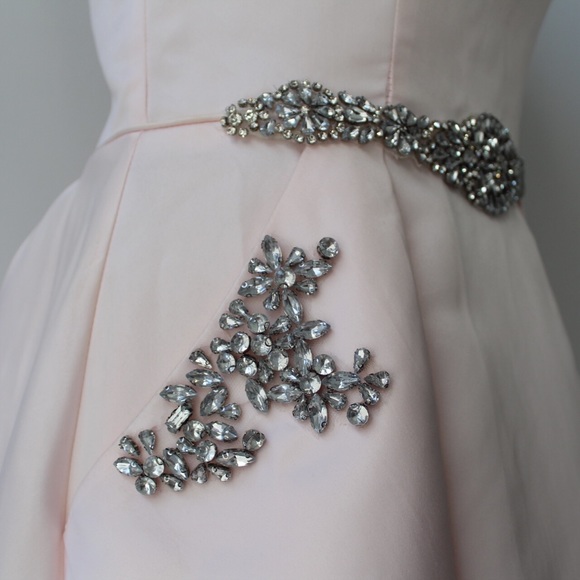 Envious Couture Strapless Pink Dress Beaded Pocket - Picture 5 of 8